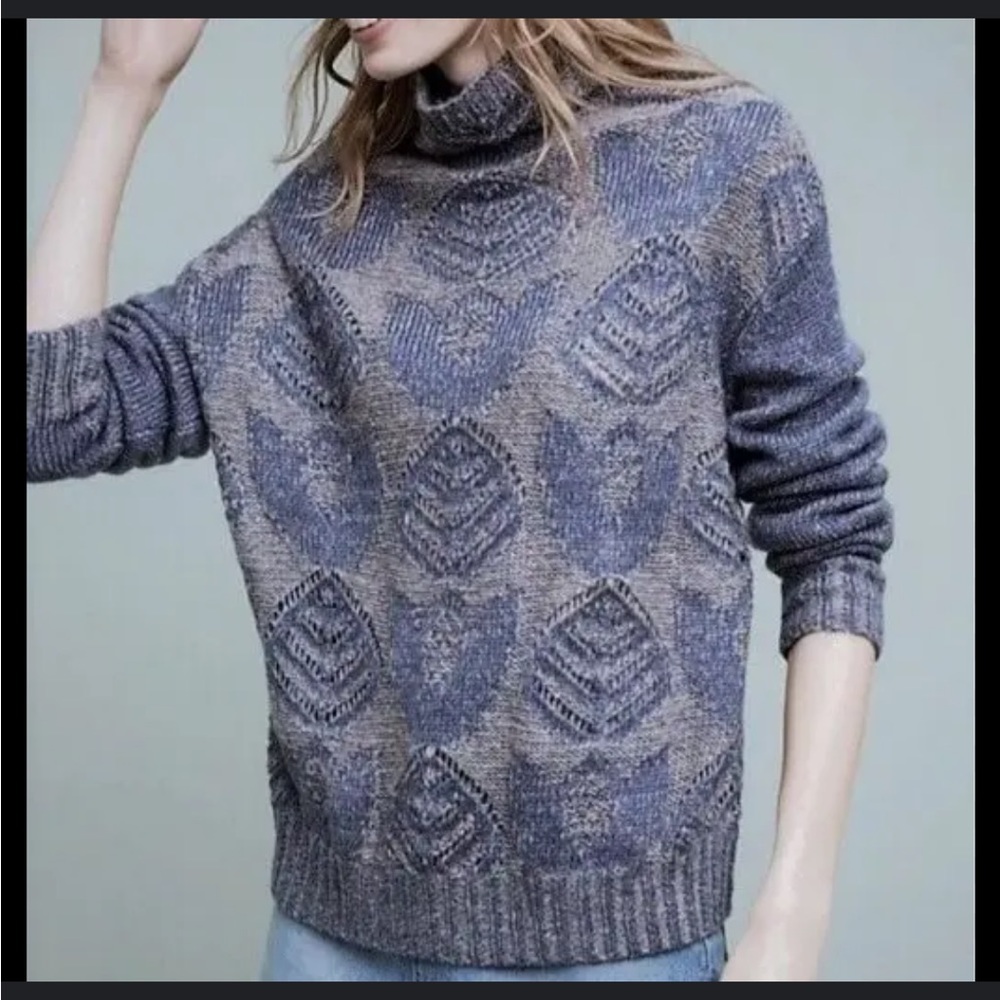 Anthropologie Folk by Hansel from Basel mohair blend knit sweater oversi…